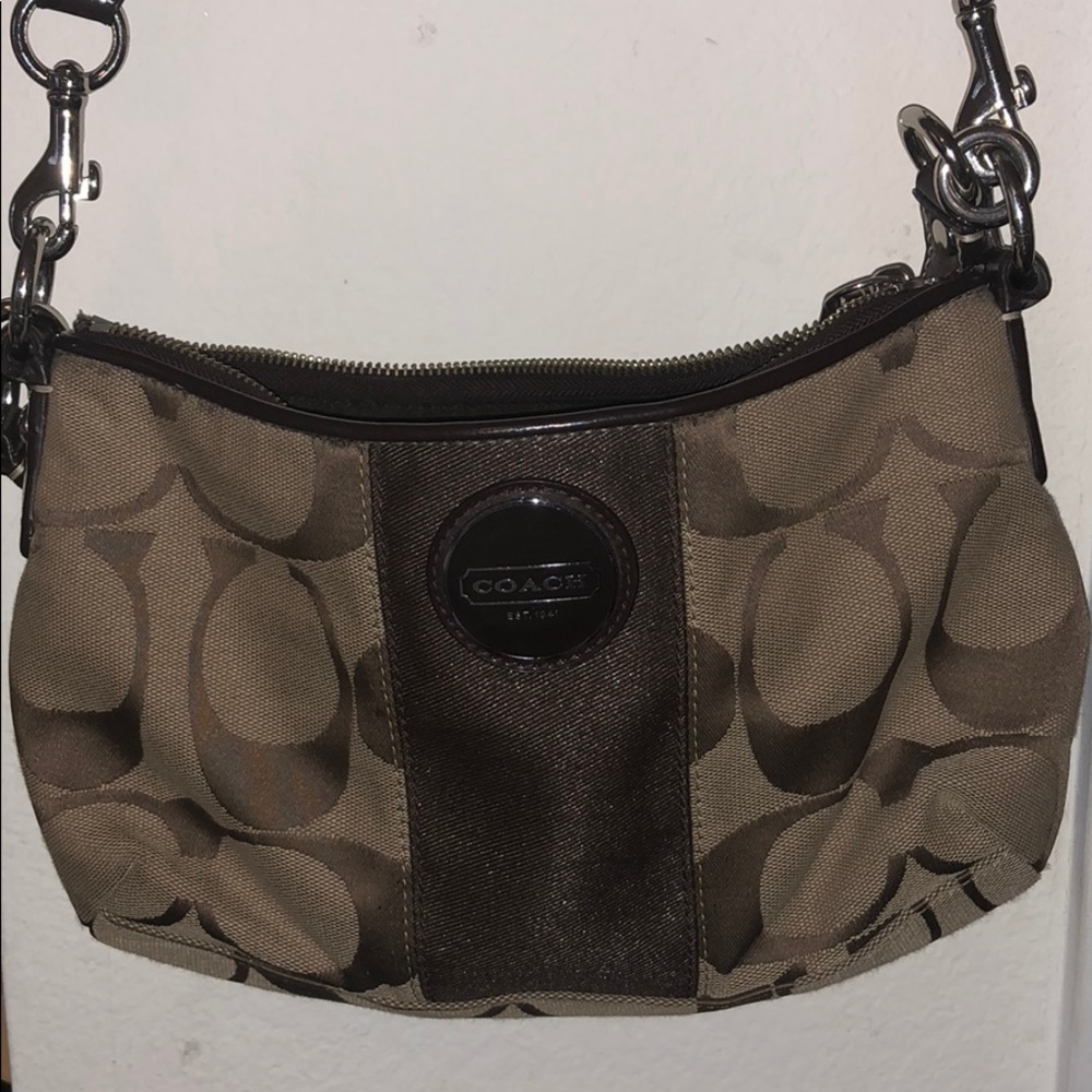 Brown coach bag - hardly used